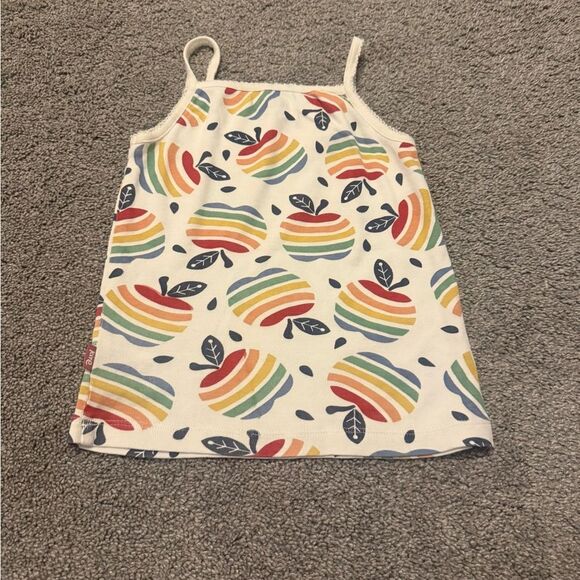 Kite Rainbow Apple Print Kids Tank Top Sz 6 - Picture 2 of 3